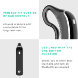 24 Hours Bluetooth Anti-snoring Device Charge Snore Earset Snore Stopper Sleeping Aid Snoring Analyzes Sleep Datas Good Sleep 5 - Tophatter Daily Deals