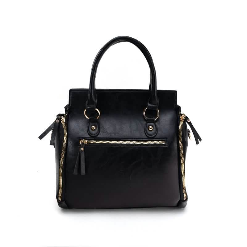 Vintage PU Leather Handbag with Multi Pocket Organizer Insert Handbags & Wallets - Tophatter Daily Deals
