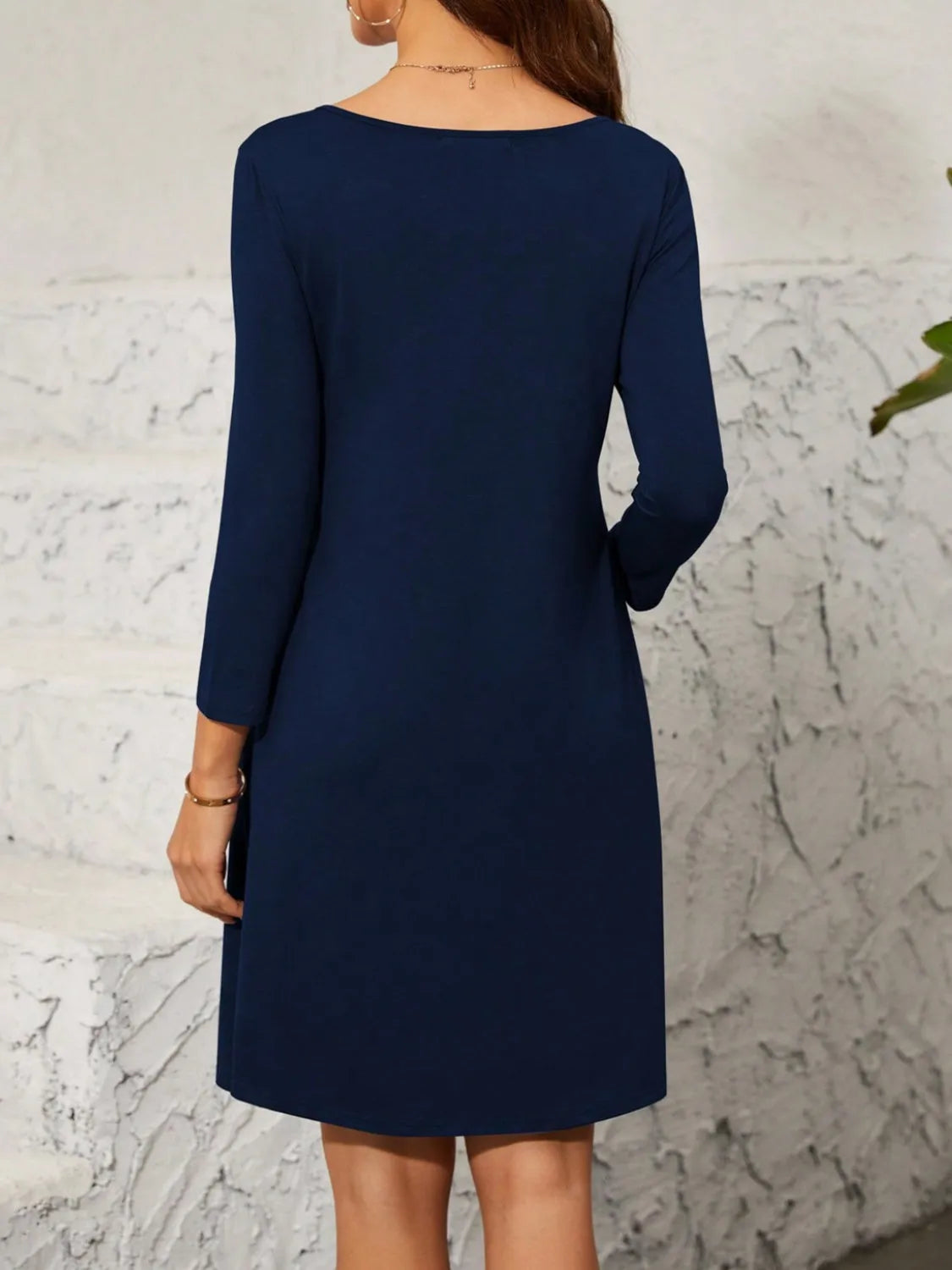 Quarter Zip Long Sleeve Dress Casual Dresses - Tophatter Daily Deals