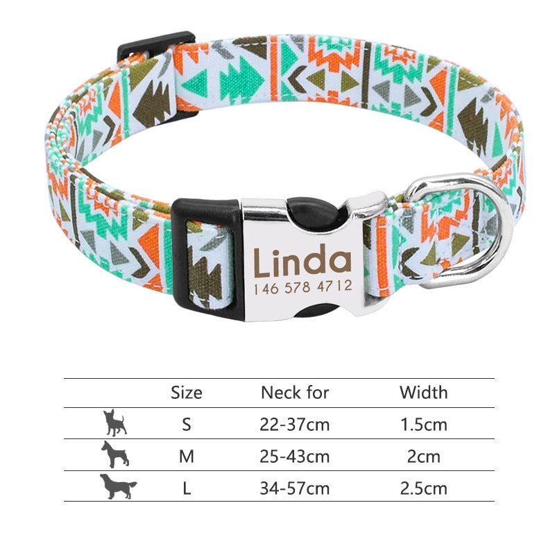 Adjustable Nylon Dog Collar Personalized Dogs Cat ID 217Orange 7 - Tophatter Daily Deals