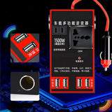 12v24v To 220v Car Power Converter Transformer Socket USB Charging 0 - Tophatter Daily Deals