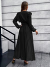 Pleated Surplice Tie Waist Maxi Dress Casual Dresses - Tophatter Daily Deals