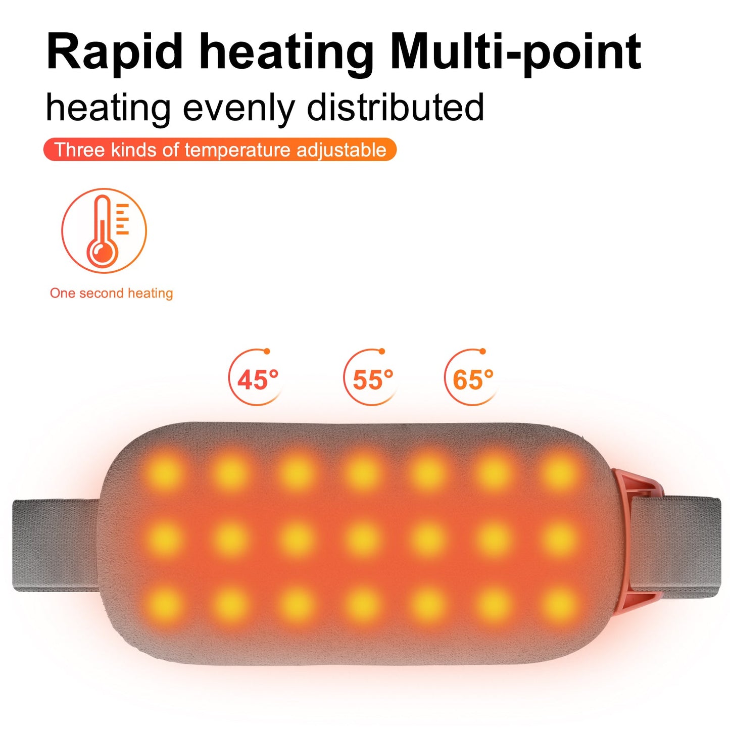 Belt Vibration Relief Electric Moxibustion Warm Belt 0 - Tophatter Daily Deals