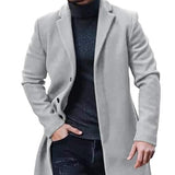 Warm Refined Men's Tweed Coat - Medium-Length Polyester Grey 3D Changing Face Moving Picture Frame - Tophatter Daily Deals