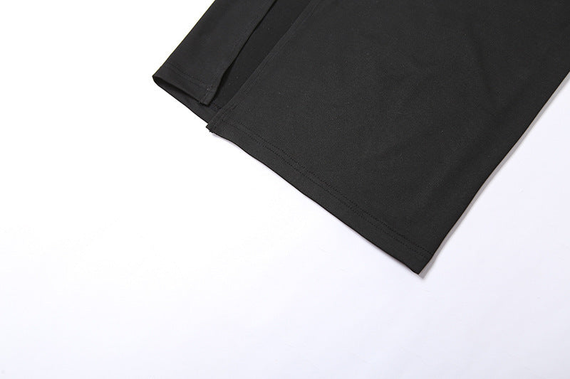 Back Mesh Pierced Air Quality Temperament Slit Dress 0 - Tophatter Daily Deals