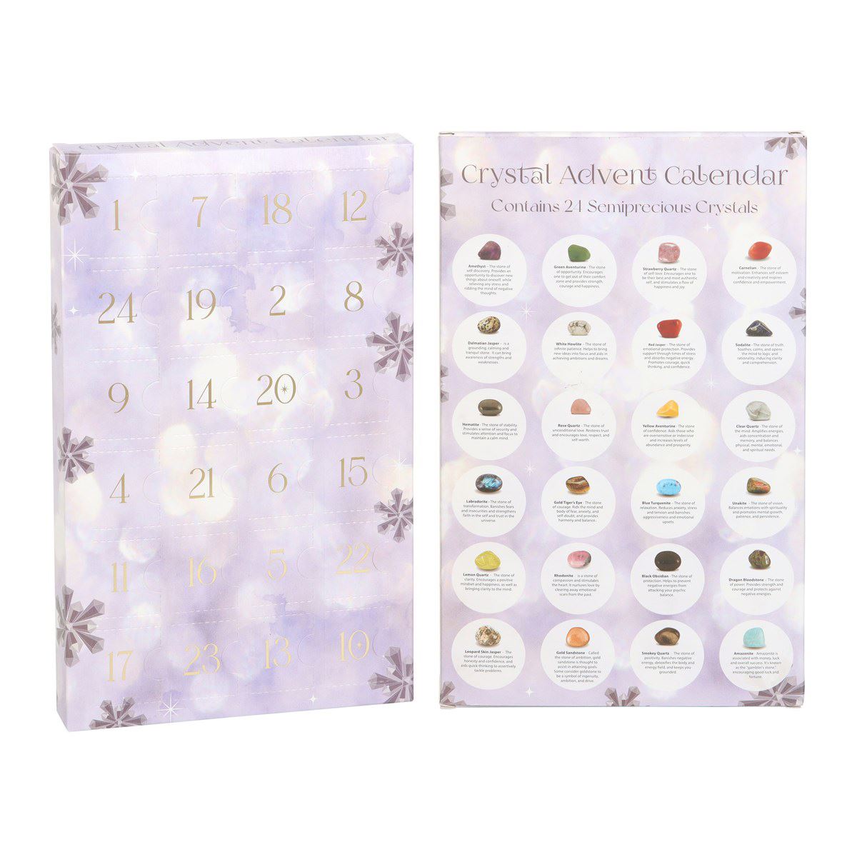 Crystal Advent Calendar with 24 Gemstones | Countdown to Christmas for Wellbeing Advent Calendar - Tophatter Daily Deals