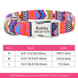 Adjustable Nylon Dog Collar Personalized Dogs Cat ID 337Rose 7 - Tophatter Daily Deals
