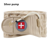 Back Decompression Belt Lumbar Support For Back Pain Relief Lumbar Disc Herniation Lumbar Traction Belt Lumbar Traction Device Khaki Silver pump 0 - Tophatter Daily Deals