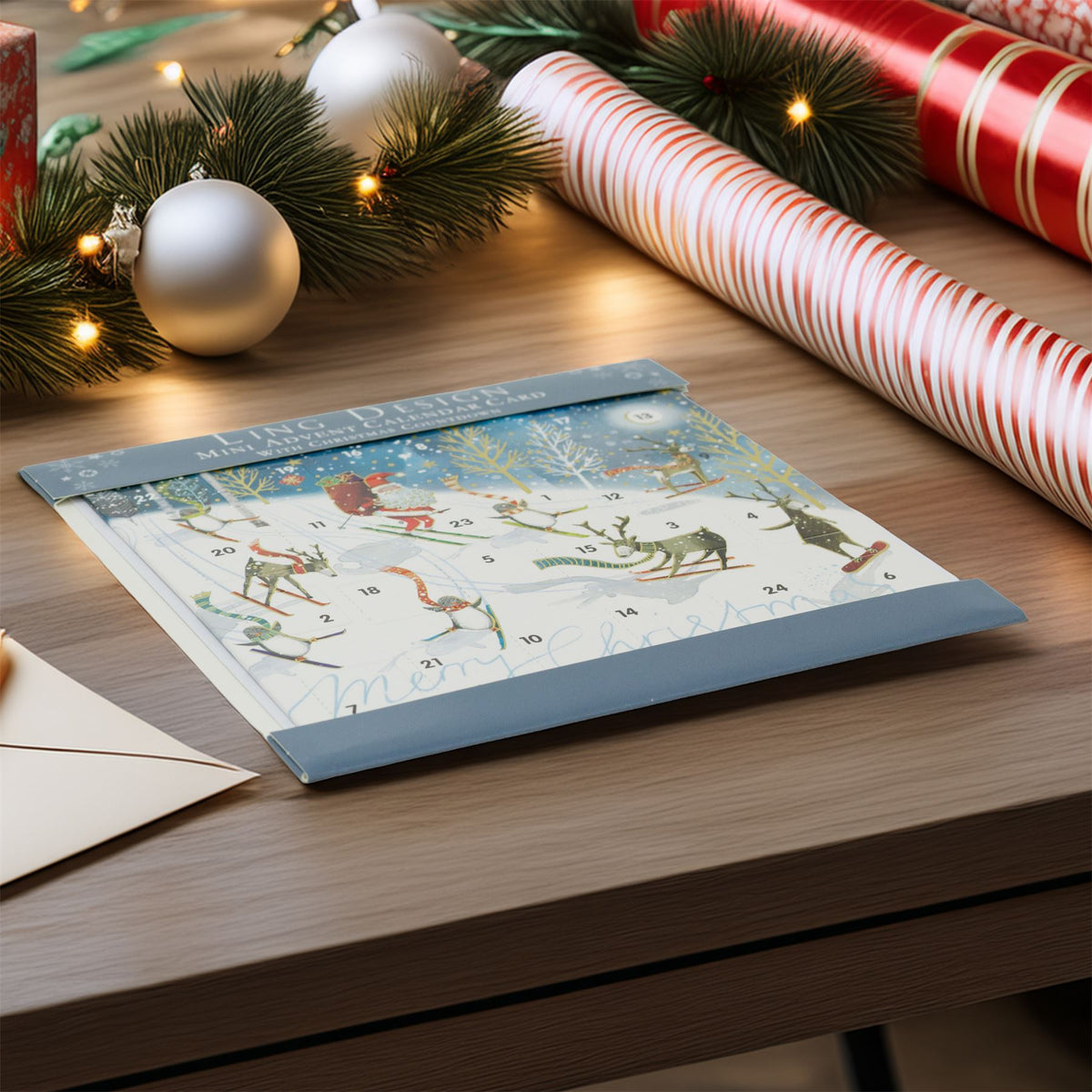 Festive Fun Christmas Advent Calendar Greetings Card | Door Advent Calendar Advent Calendar - Tophatter Daily Deals