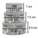 Set of 3 Christmas Storage Tins | 3-piece Nutcracker Round Kitchen Nesting Tins Biscuit Tin - Tophatter Daily Deals