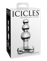 Icicles Clear Glass Anal Plug with Tapered Tip for Comfort > Glass > Toys - Tophatter Daily Deals