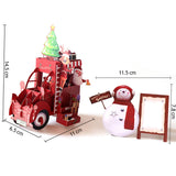 3d Christmas Greeting Card Stereo Christmas Tree Card Creative Christmas Float 0 - Tophatter Daily Deals