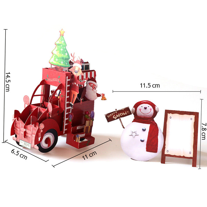 3d Christmas Greeting Card Stereo Christmas Tree Card Creative Christmas Float 0 - Tophatter Daily Deals