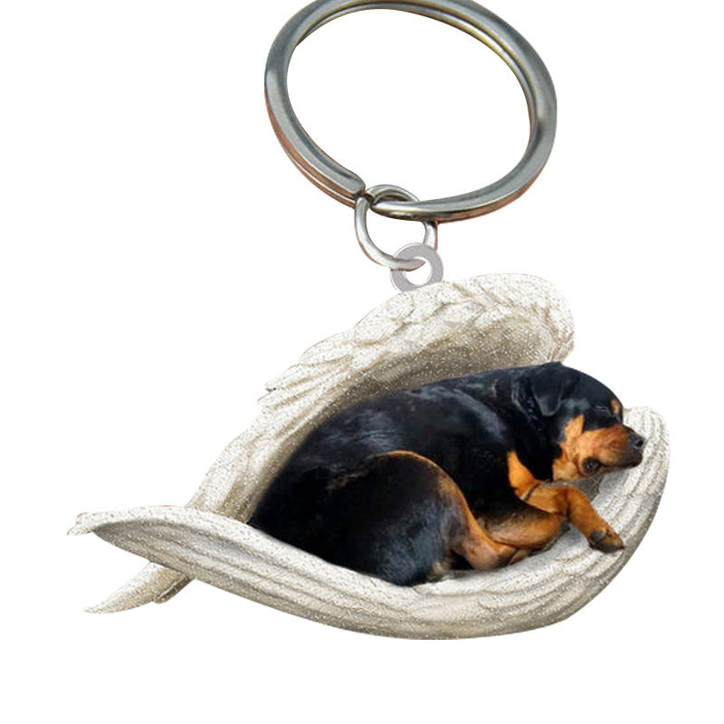 Acrylic Creative Cute Dog Animal Keychain 7 - Tophatter Daily Deals