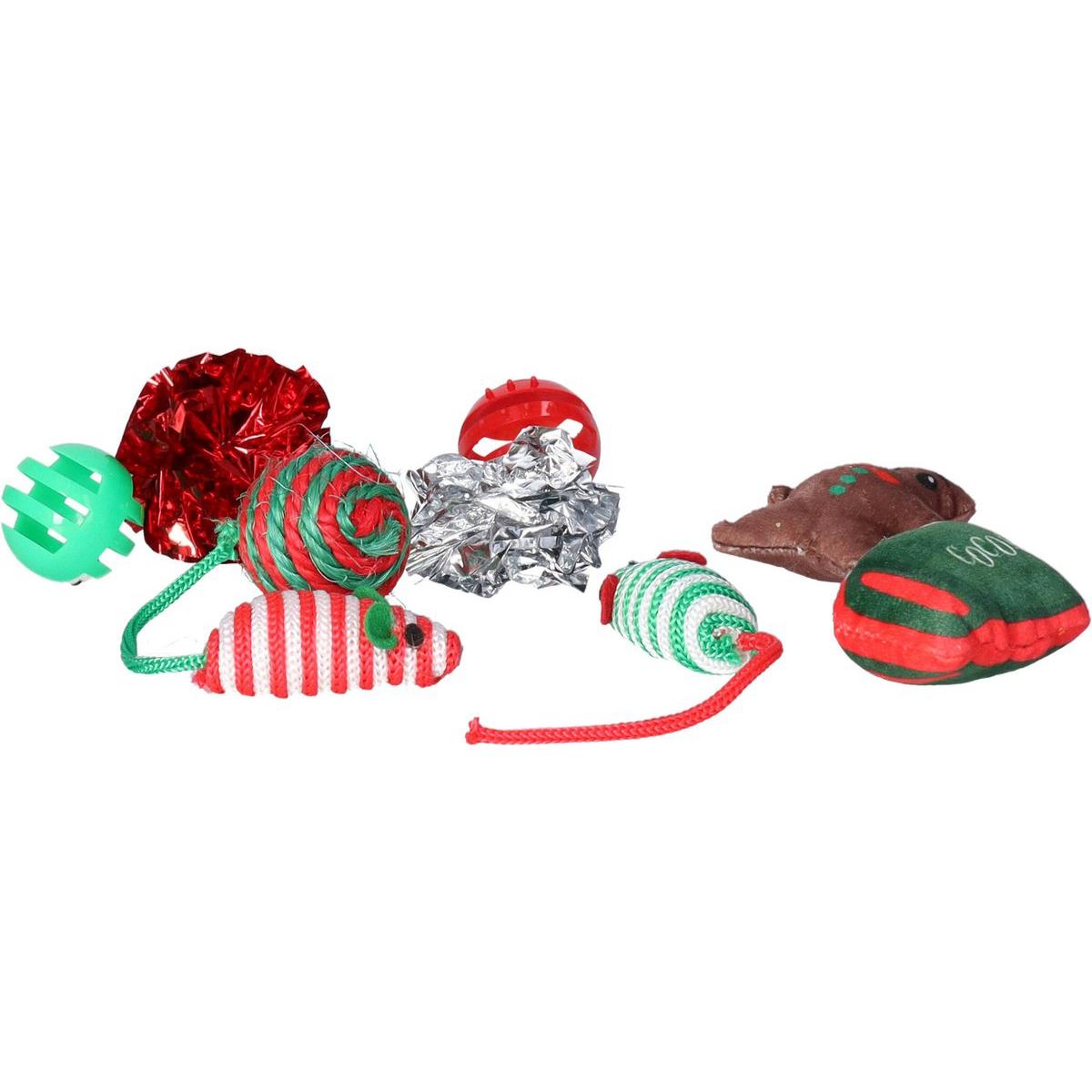Cat Toy Advent Calendar | 9-Piece Festive Countdown Christmas Cat Toys Advent Calendar - Tophatter Daily Deals