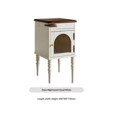 American-style Solid Wood Luxury Bedside Table Bedroom Furniture Storage Bedside Table Cloud White 0 - Tophatter Daily Deals