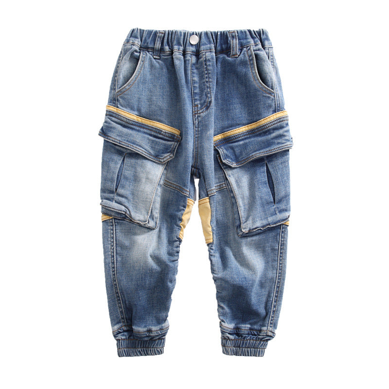 Boys Spring And Autumn Jeans Blue 0 - Tophatter Daily Deals