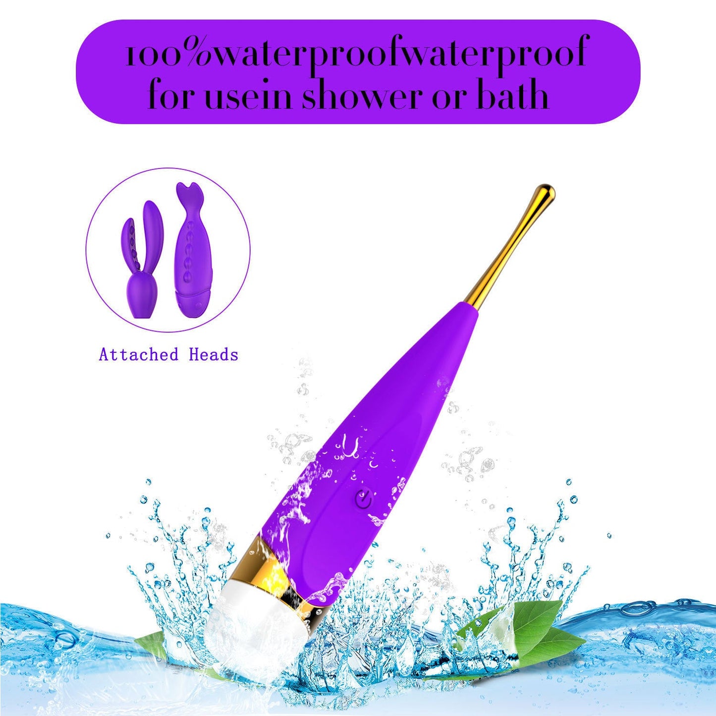 AdultFemaleSexy Rechargeable AvVibrator High Frequency Honey Bean G-Spot Clitoral Stimulator Purple USB 0 - Tophatter Daily Deals
