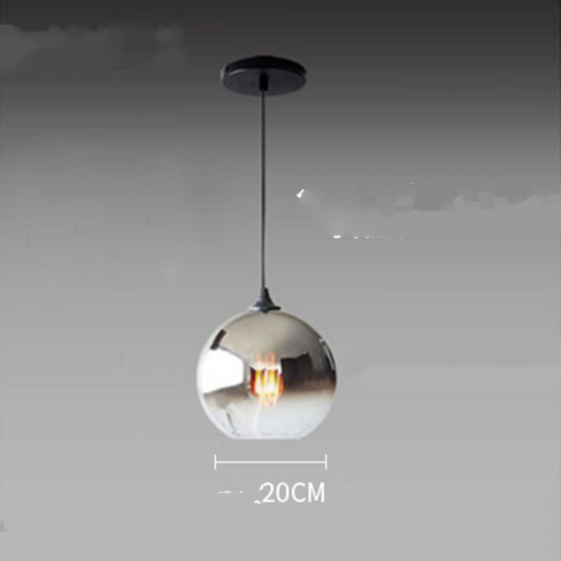 Bar Chandelier Design Restaurant Small Minimalist Bedside Cafe Gradient silver Diameter 20cm 0 - Tophatter Daily Deals