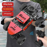 Alloy Remote Control Off-road Vehicle Four-wheel Climbing Rechargeable Racing Car Red 21cm 0 - Tophatter Daily Deals