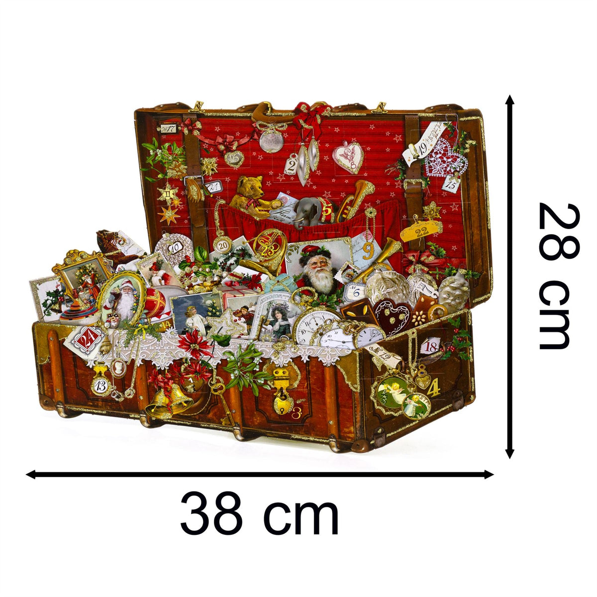 Vintage Suitcase Christmas Advent Calendar | Traditional Picture Advent Calendar Advent Calendar - Tophatter Daily Deals