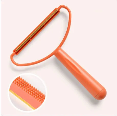 Ergonomic Pet Hair & Lint Remover Orange Lint Rollers - Tophatter Daily Deals