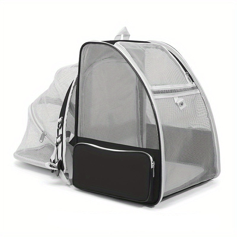 Expandable Cat Backpack Carrier with 3-Sided Mesh Pet Carriers & Crates - Tophatter Daily Deals