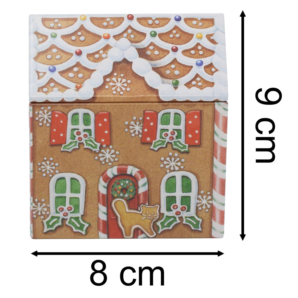 Dana Kubrik Small Gingerbread House Tin | Festive Christmas Storage Tin Tin - Tophatter Daily Deals