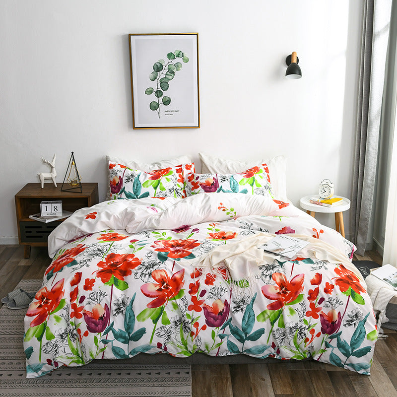 Bed Sheets Quilt Covers 4piece Set Strong affection 0 - Tophatter Daily Deals