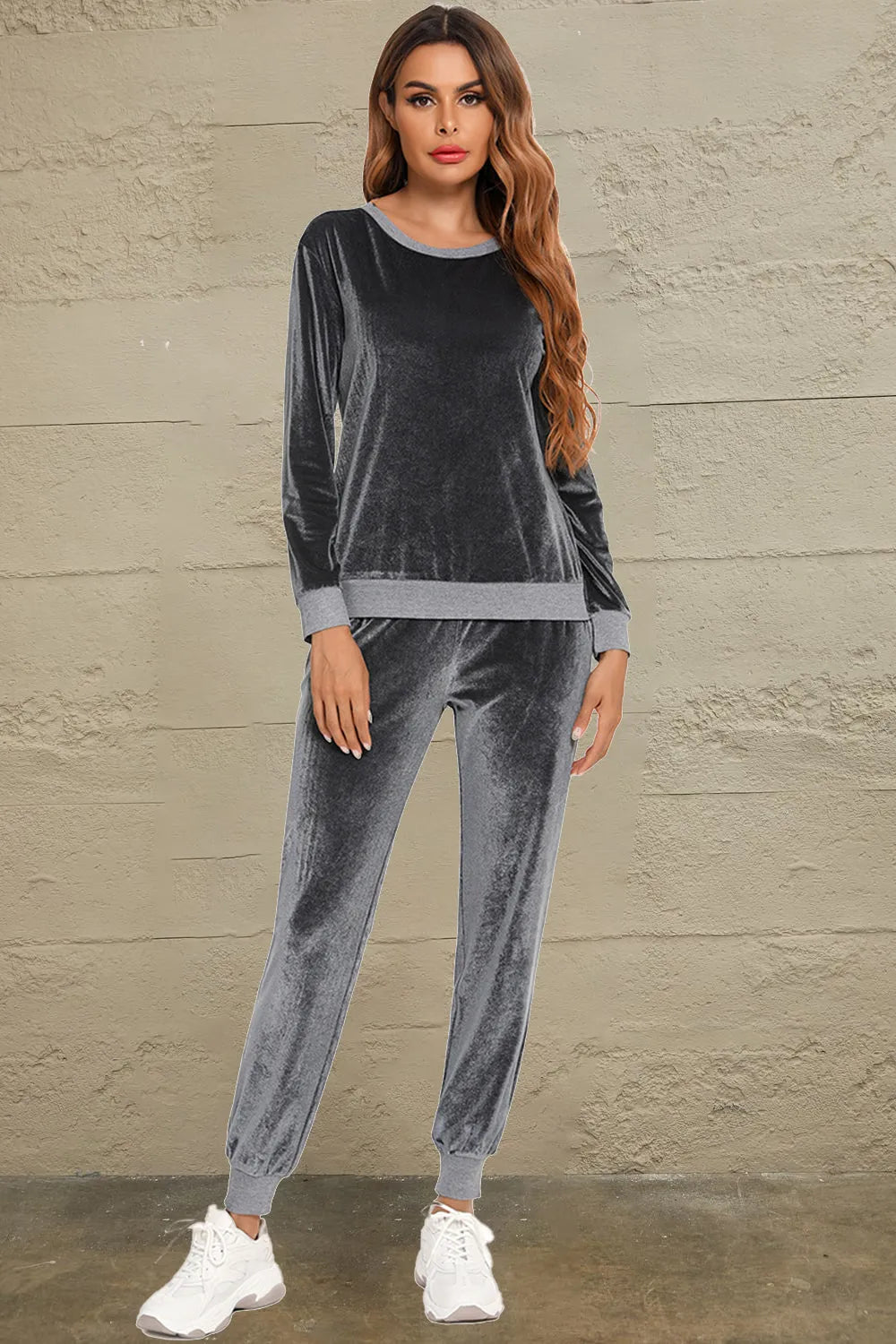 Round Neck Long Sleeve Loungewear Set with Pockets Charcoal Loungewear Sets Apparel & Accessories Fast Shipping Free Shipping H#Y HOT DEALS HOME PAGE Lingerie Lingerie Sleepwear Loungewear Loungewear Sets New Deals sexy lingerie Ship From Overseas Ship from USA USA USA STOCK - Tophatter Daily Deals And Savings