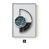 Abstract Geometric Canvas Painting Picture Home Decor Wall Poster A 0 - Tophatter Daily Deals