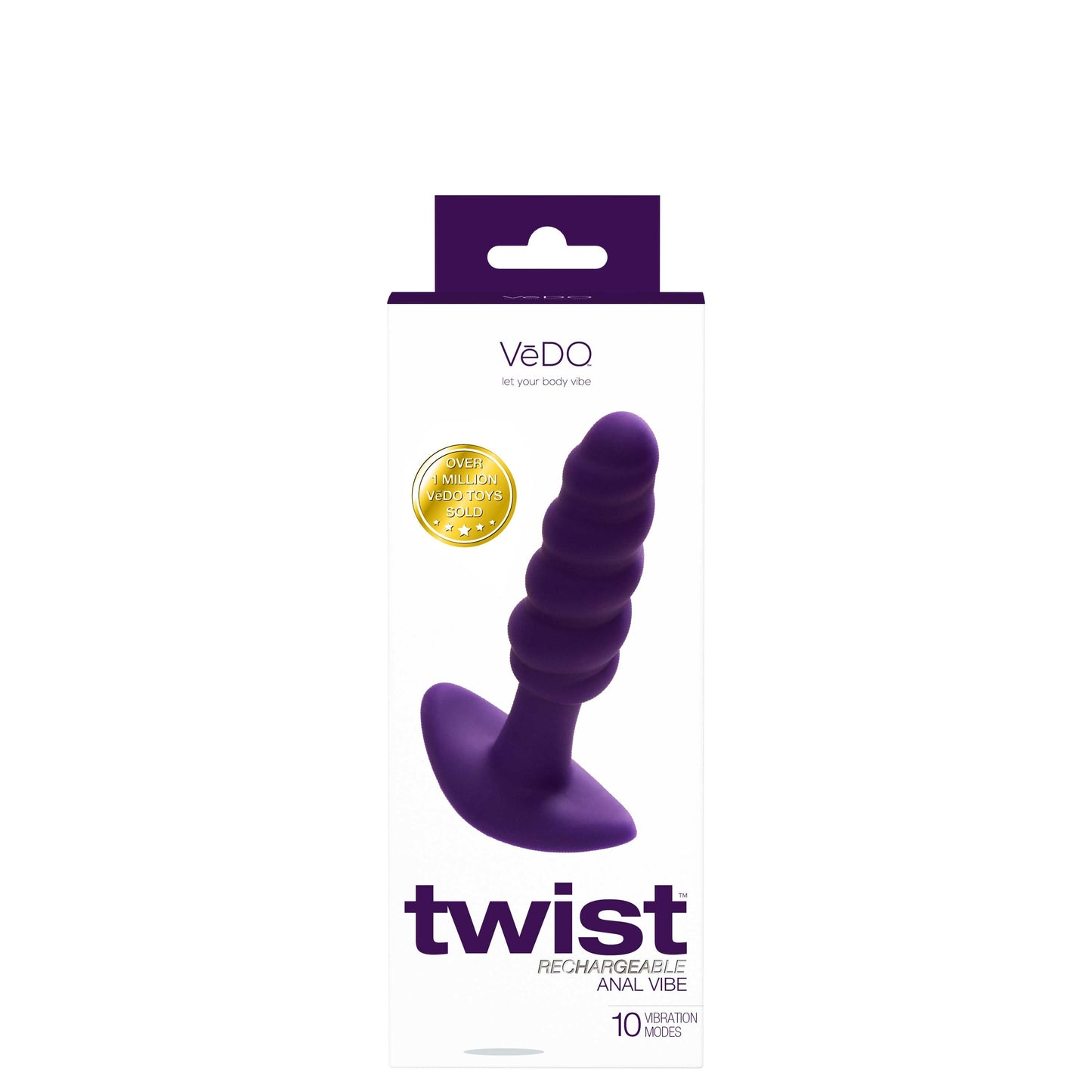 Twist Rechargeable Anal Vibe (Deep Purple) – Powerful 10 Mode Slim Anal Vibrator > Anal Range > Vibrating Butt Plugs - Tophatter Daily Deals
