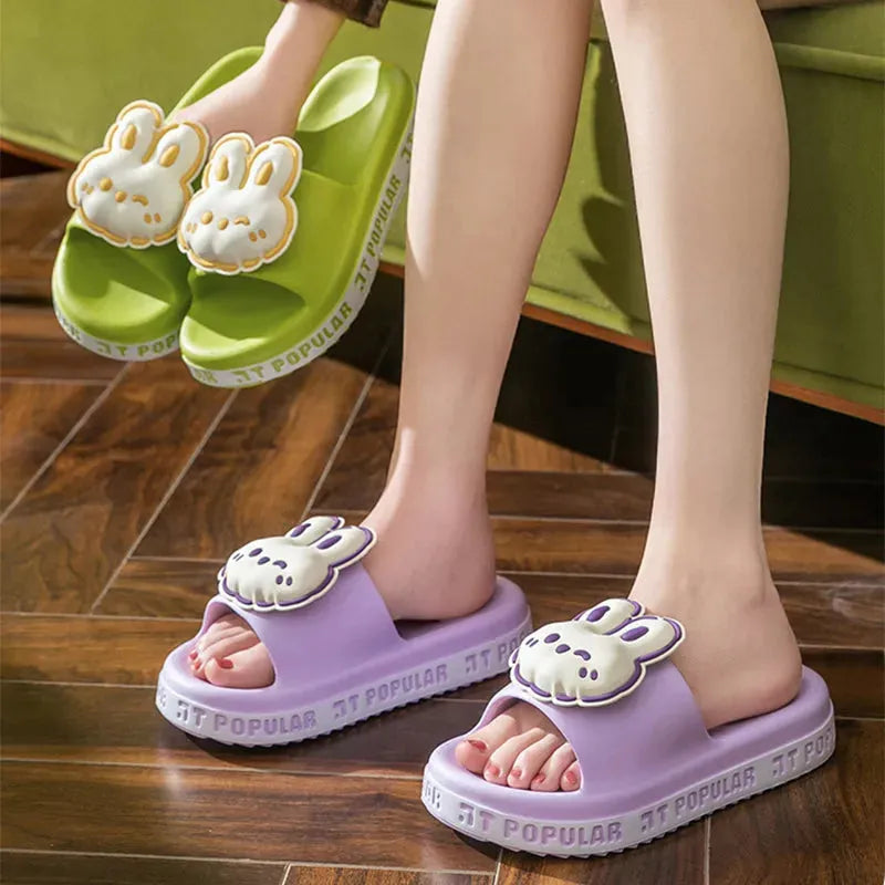 Hop into Comfort: Funky Bunny Kawaii Slippers for Cozy Feet! Slippers - Tophatter Daily Deals