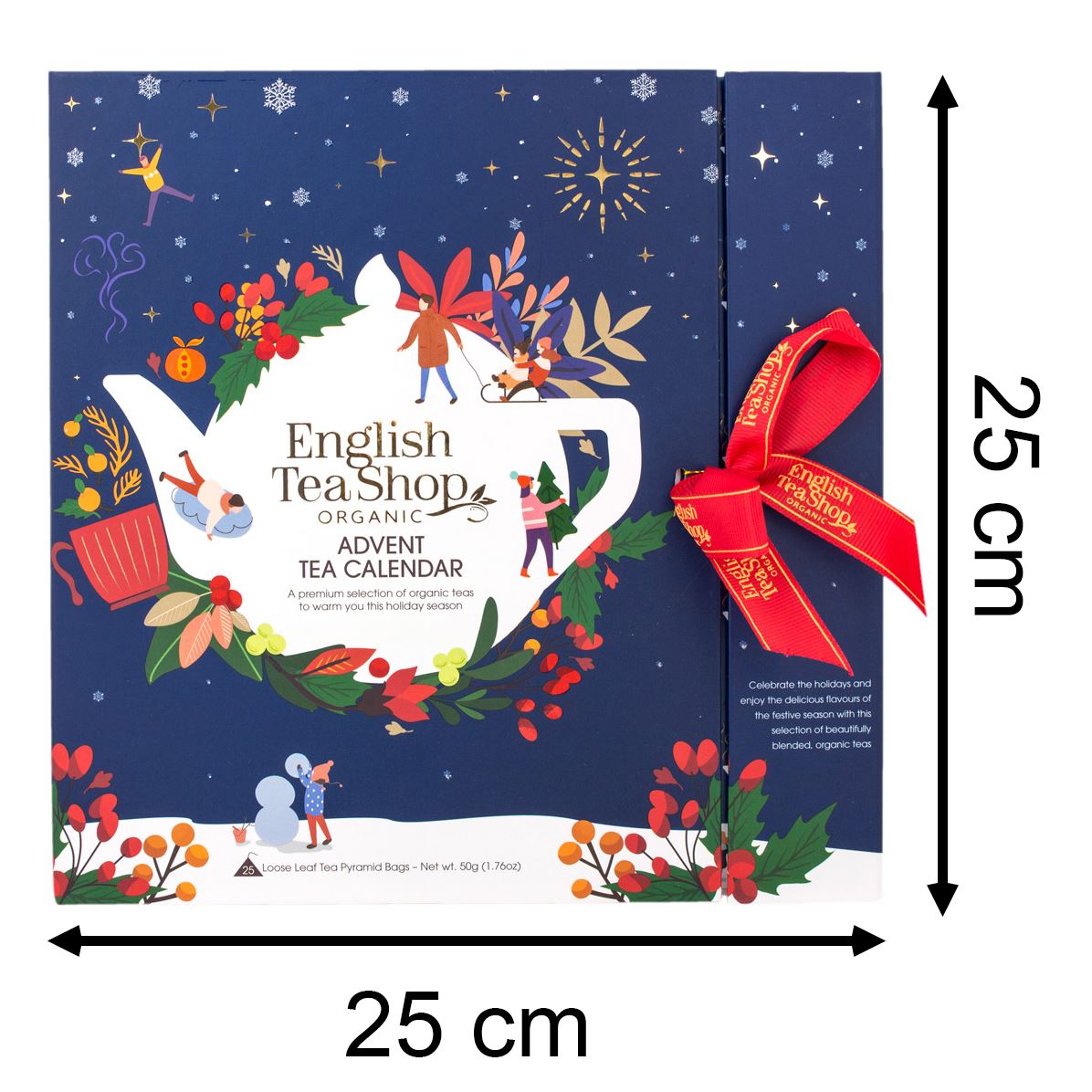 Tea Christmas Advent Calendar | 25 Loose Leaf Pyramid Tea Bags Advent Calendar Advent Calendar - Tophatter Daily Deals