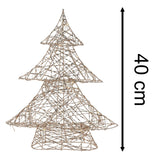 Gold Christmas Tree Light | Gold Wire LED Standing Tree Decoration - 30cm LED Light - Tophatter Daily Deals