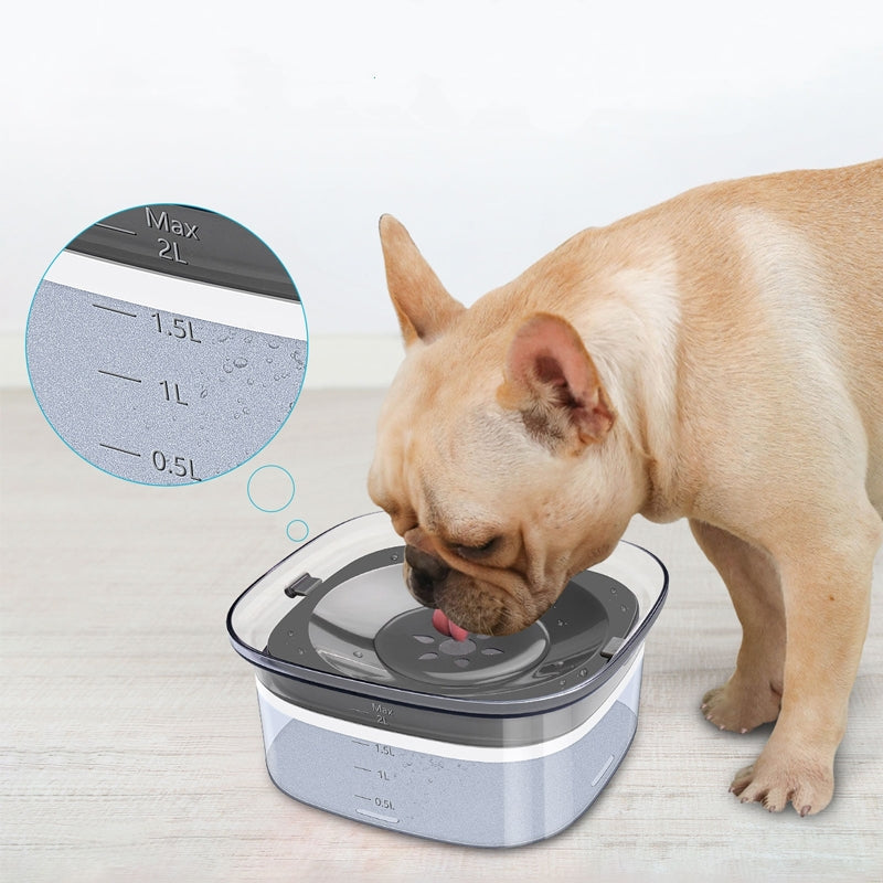 70oz Dog Water Bowl Large Capacity Spill Proof Dog Bowl Transparent 2L Visible Water Level Slow Drinking Bowl For Dogs And Cats Pet Products 0 - Tophatter Daily Deals