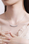 Sterling Silver Curved Bar Necklace Necklaces - Tophatter Daily Deals