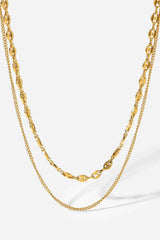 Dreaming of You Gold-Plated Double-Layered Necklace Gold One Size Necklaces - Tophatter Daily Deals