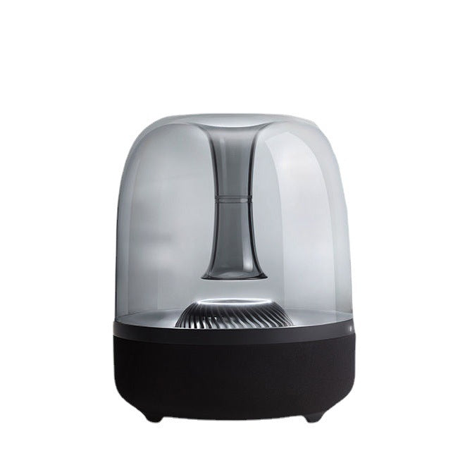 Blue Glass Speaker Desktop MINI Computer Bass 0 - Tophatter Daily Deals