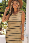 Striped Slit Sleeveless Maxi Dress Casual Dresses - Tophatter Daily Deals