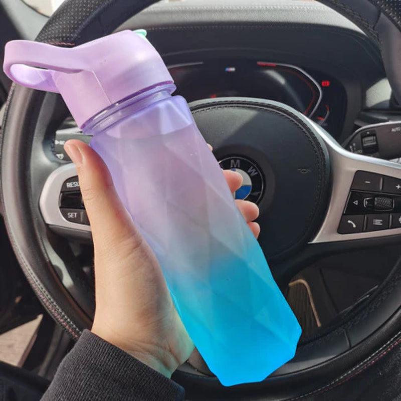 Spray Water Bottle for Girls- Outdoor Sport Fitness Water Cup Large Capacity Spray Bottle Drinkware Travel Bottles Kitchen Gadgets Purple And Blue Gradient bottles - Tophatter Daily Deals