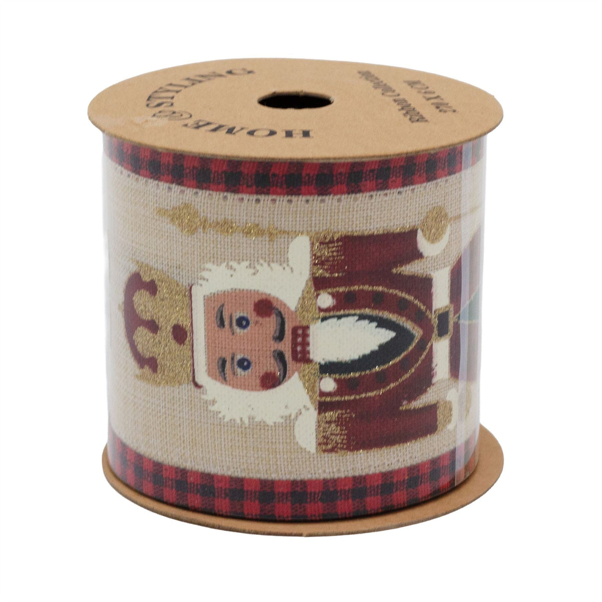 Luxury Nutcracker Wired Christmas Ribbon | Festive Ribbon Gift Wrapping & Craft Tree Decoration - Tophatter Daily Deals