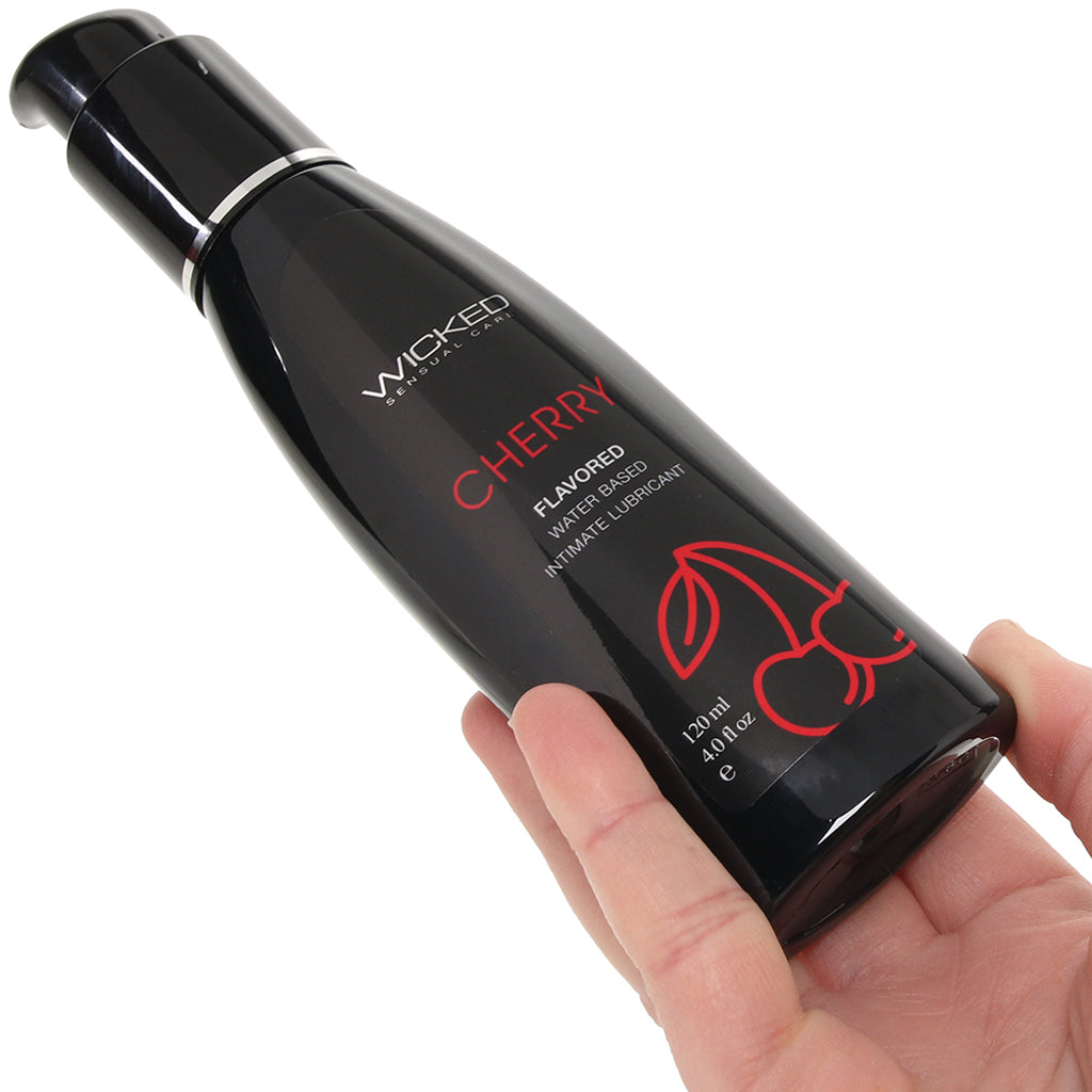 Aqua Flavored Lube 4oz/120ml in Cherry - Tophatter's Adult Products Lubes and Lotions > Flavored Sex Lubes - Tophatter Daily Deals