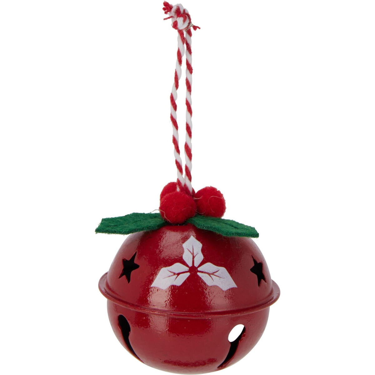Set of 6 Baubles Festive Jingle Bells | Christmas Tree Hanging Ornaments - 4cm Baubles - Tophatter Daily Deals