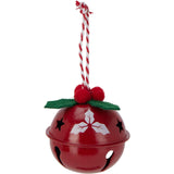 Set of 6 Baubles Festive Jingle Bells | Christmas Tree Hanging Ornaments - 4cm Baubles - Tophatter Daily Deals