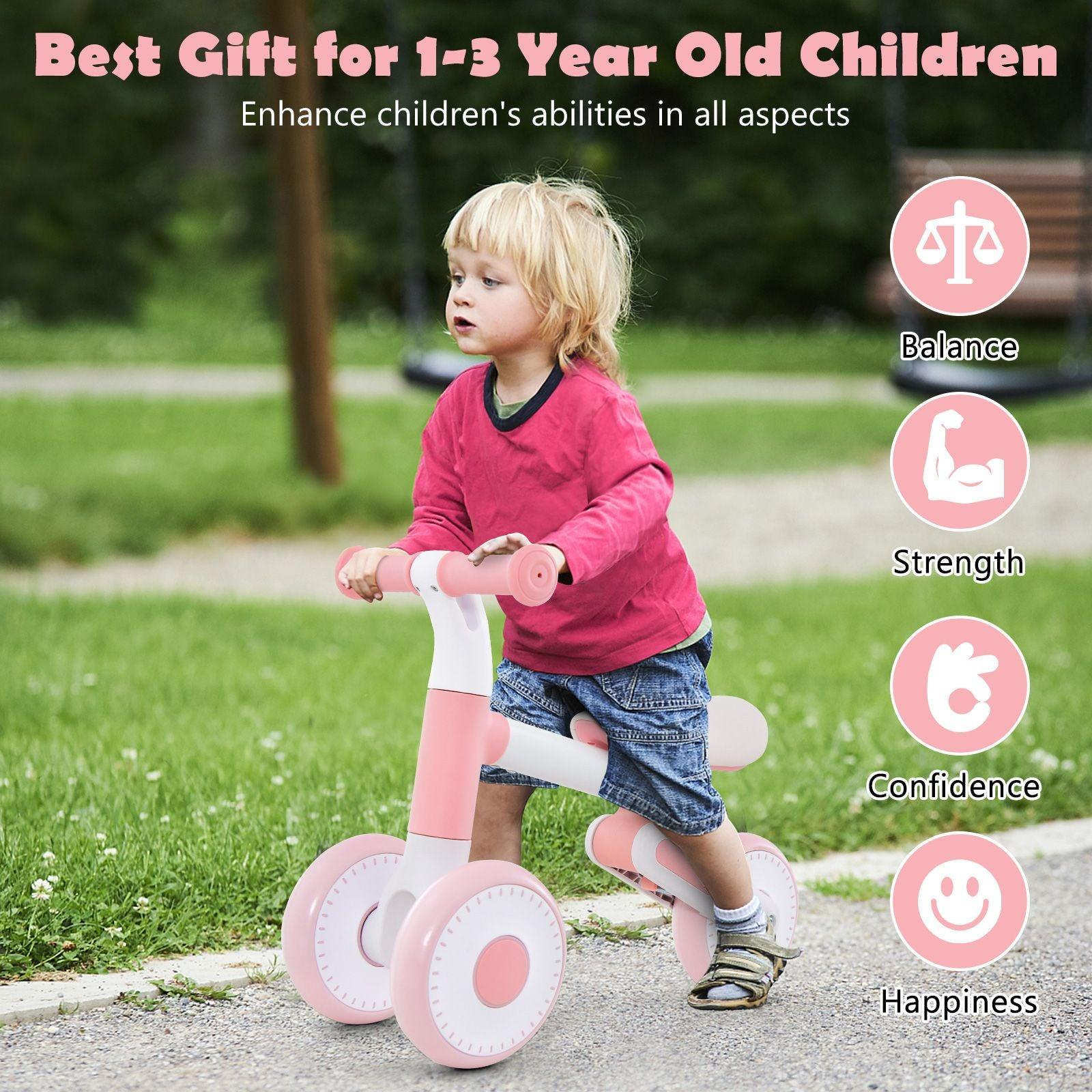 Baby Balance Bike - Toddler Walker Training Bicycle with Adjustable Seat Baby & Toddler - Tophatter Daily Deals