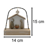 LED Pebble Nativity Set Decoration | Mini Light-up Nativity Scene Ornament 15cm Nativity Set - Tophatter Daily Deals