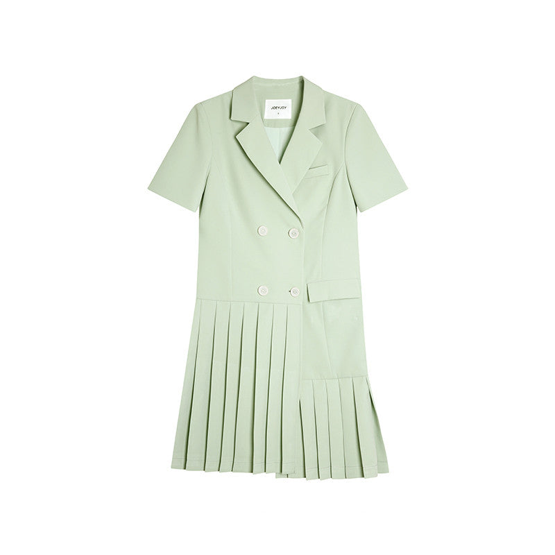 Asakawa Jiuyi Suit Dress Women''s Summer New Style Green 0 - Tophatter Daily Deals
