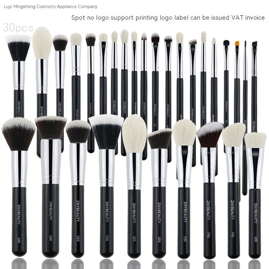 30 PCs Makeup Brush Set Soft Hair Eye Shadow Blush Face Powder Full Set 30 Pieces Type A 0 - Tophatter Daily Deals