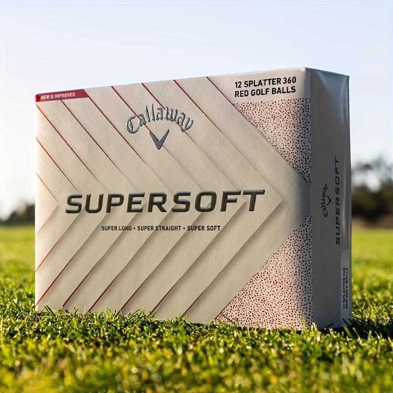 Splatter 360 Red Rubber Golf Balls (12pcs) Sports & Fitness > Golf > Golf Accessories - Tophatter Daily Deals